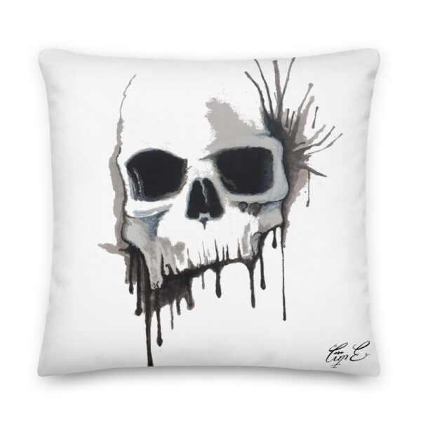 Skull Splatter, Premium Pillow - Image 6