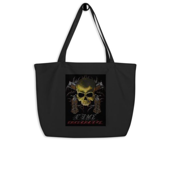 Blunderbuss and Skull, Large organic tote bag - Image 4
