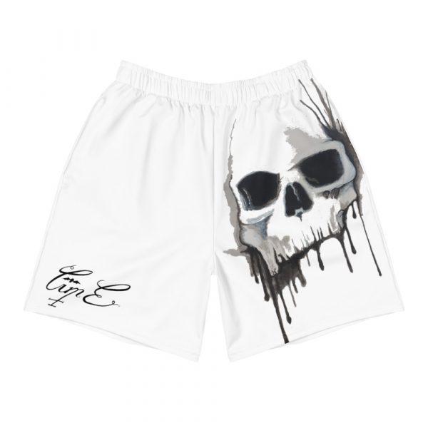 Skull Splatter, Men's Athletic Long Shorts
