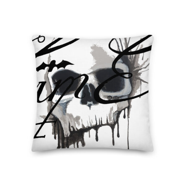 Skull Splatter, Premium Pillow - Image 5
