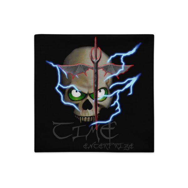 Lightning Skull, Premium Pillow Case - Image 3