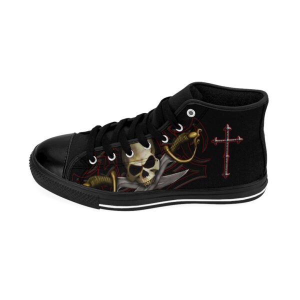 Skull Cutlass and Crucifix, Men's High-top Sneakers - Image 3