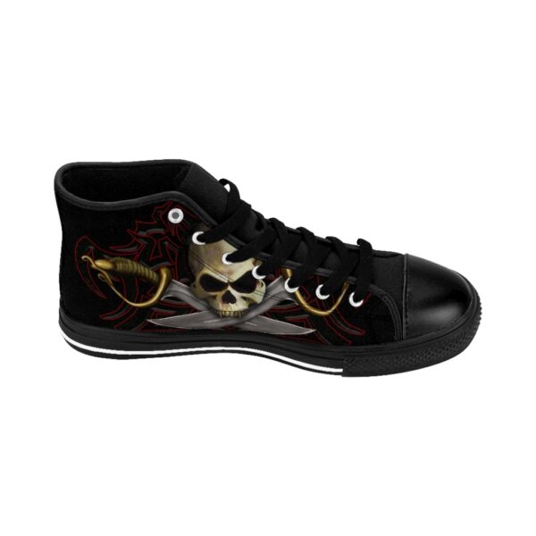 Skull Cutlass and Crucifix, Men's High-top Sneakers - Image 4