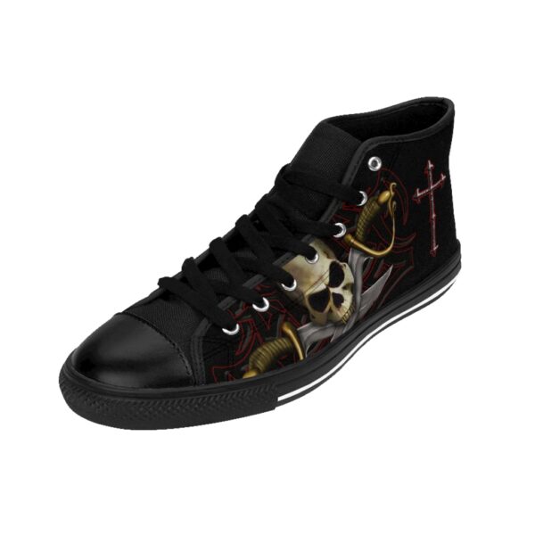 Skull Cutlass and Crucifix, Men's High-top Sneakers - Image 5
