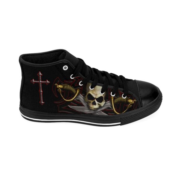 Skull Cutlass and Crucifix, Men's High-top Sneakers - Image 6