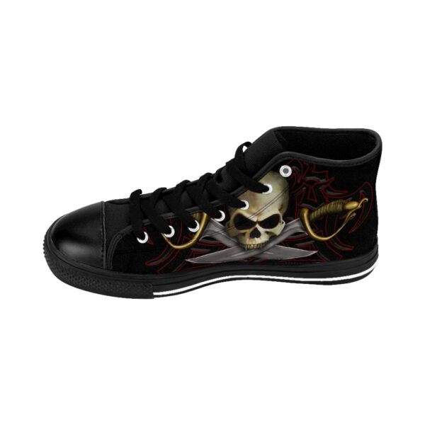 Skull Cutlass and Crucifix, Men's High-top Sneakers - Image 7