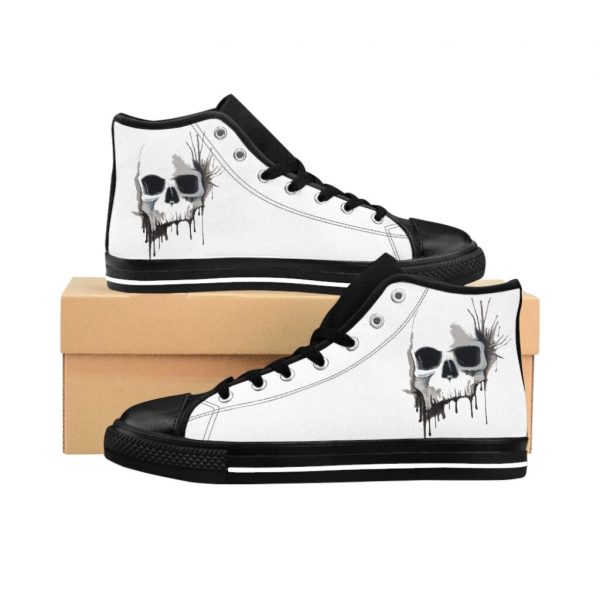 Paint Splatter Skull, Men's High-top Sneakers