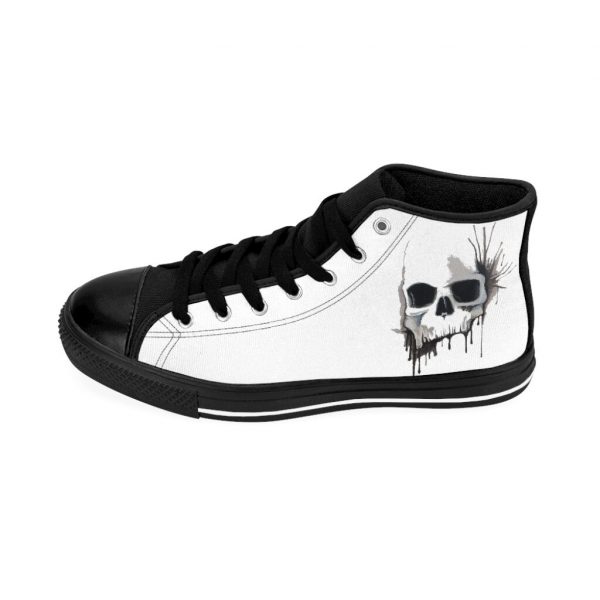 Paint Splatter Skull, Men's High-top Sneakers - Image 3