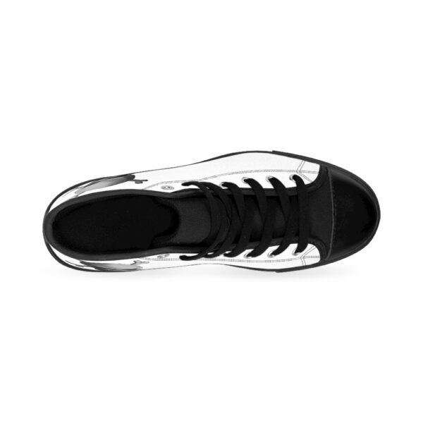 Grey Skull & Cross Bones, Men's High-top Sneakers - Image 2