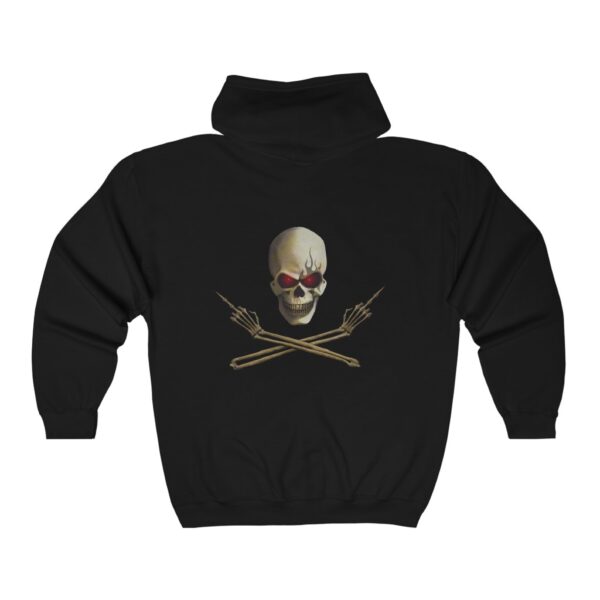 time / skull flip'n off, Heavy Blend™ Full Zip Hooded Sweatshirt - Image 2
