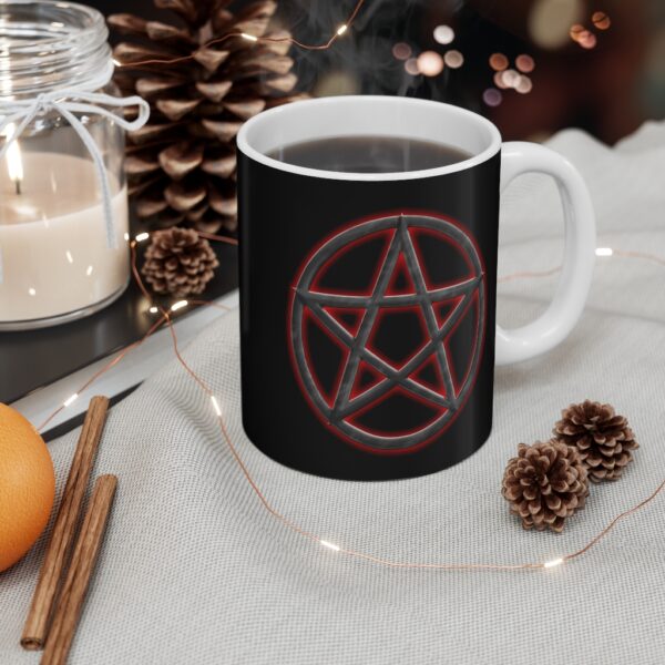 Pentagram Red, Mug 11oz - Image 4