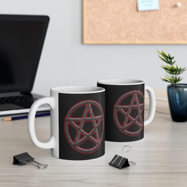Pentagram Red, Mug 11oz - Image 5