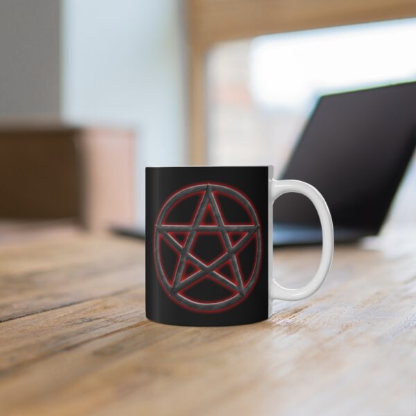 Pentagram Red, Mug 11oz - Image 6