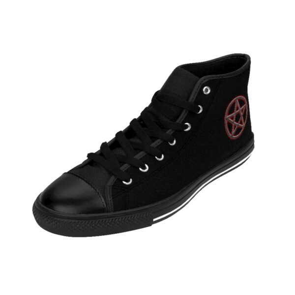 Pentagram Red, Men's High-top Sneakers - Image 3