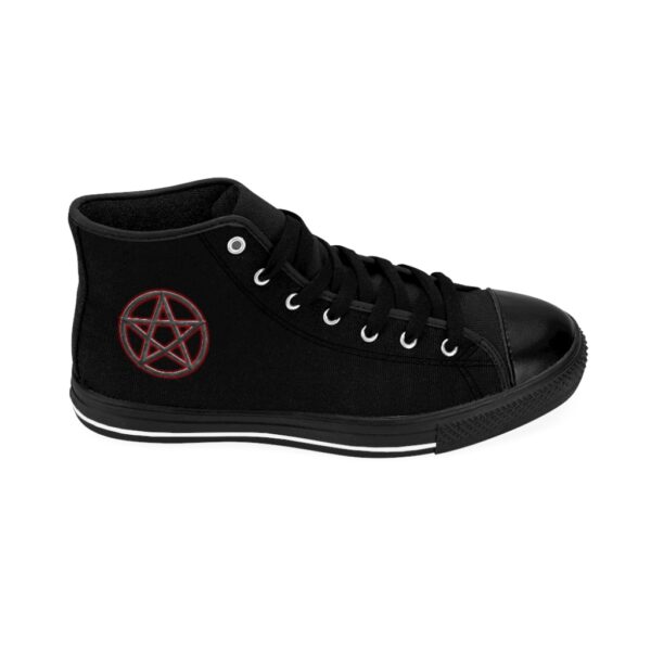Pentagram Red, Men's High-top Sneakers - Image 4