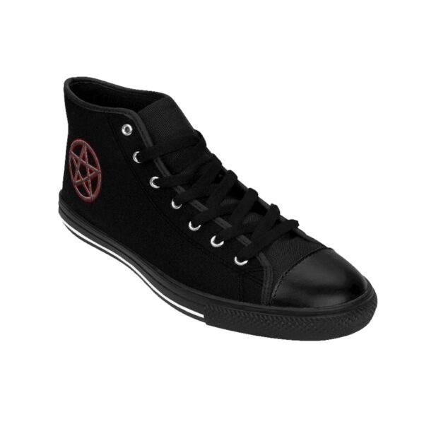 Pentagram Red, Men's High-top Sneakers - Image 5