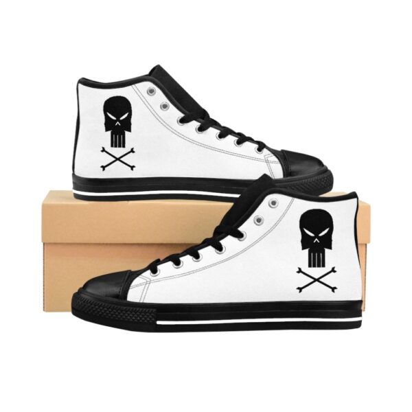 Black Skull & Cross Bones, Men's High-top Sneakers