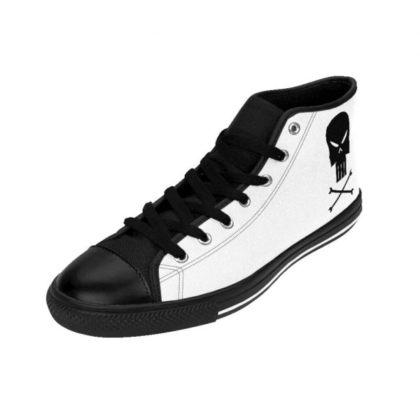 Black Skull & Cross Bones, Men's High-top Sneakers - Image 5