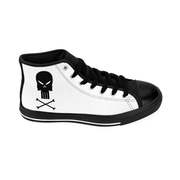 Black Skull & Cross Bones, Men's High-top Sneakers - Image 6