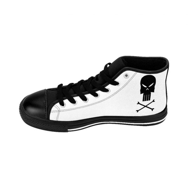 Black Skull & Cross Bones, Men's High-top Sneakers - Image 7