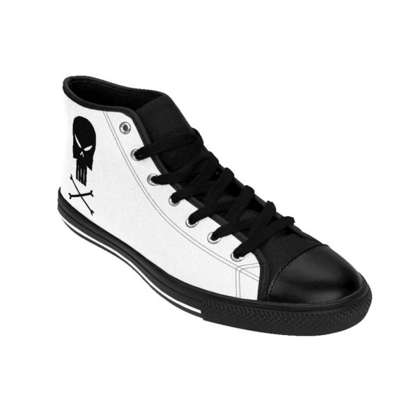 Black Skull & Cross Bones, Men's High-top Sneakers - Image 8