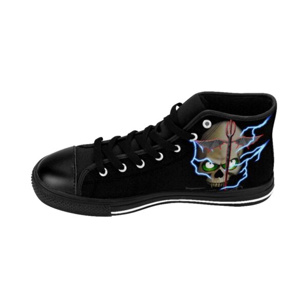 Lightning Skull, Men's High-top Sneakers - Image 7