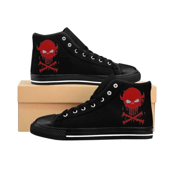 Paint Splash Skull & Cross Bones, Men's High-top Sneakers