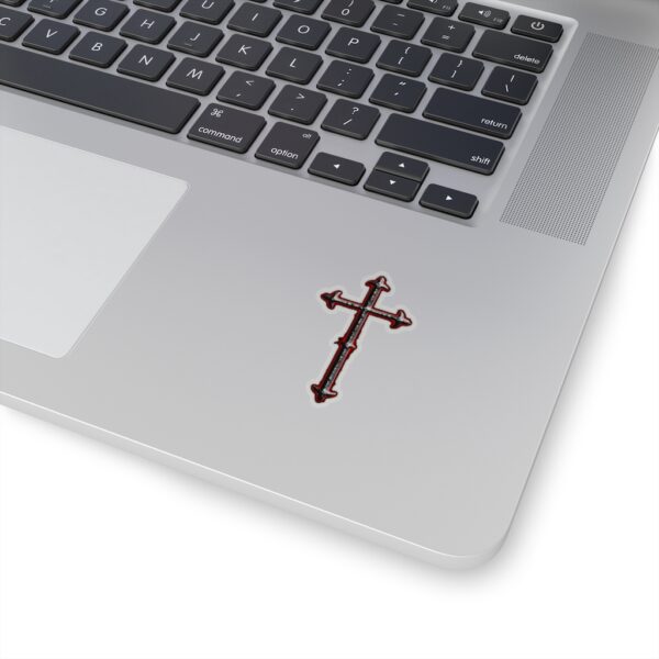 Iron Crucifix, Kiss-Cut Stickers - Image 4