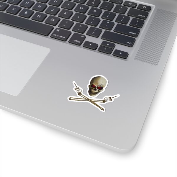 Skull Flip'n Off, Kiss-Cut Stickers - Image 6