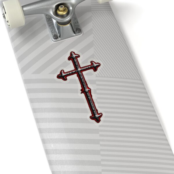 Iron Crucifix, Kiss-Cut Stickers - Image 2