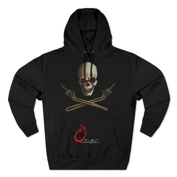 TimE / skull Flipp'n off / Pentagram, Premium Pullover Hoodie