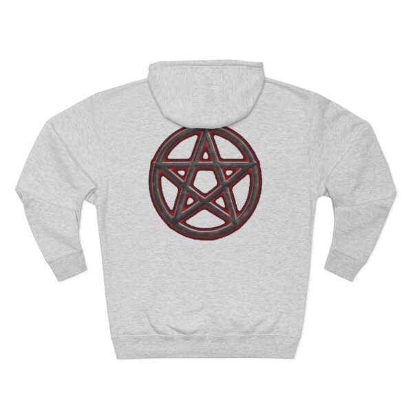 TimE / skull Flipp'n off / Pentagram, Premium Pullover Hoodie - Image 6
