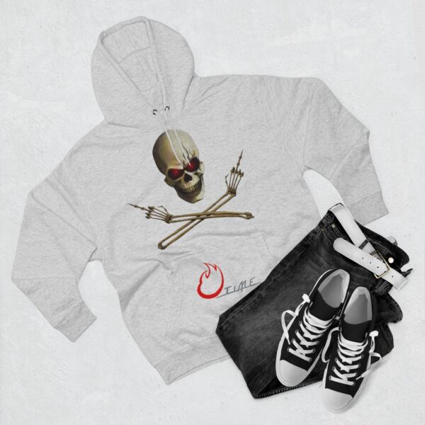 TimE / skull Flipp'n off / Pentagram, Premium Pullover Hoodie - Image 7