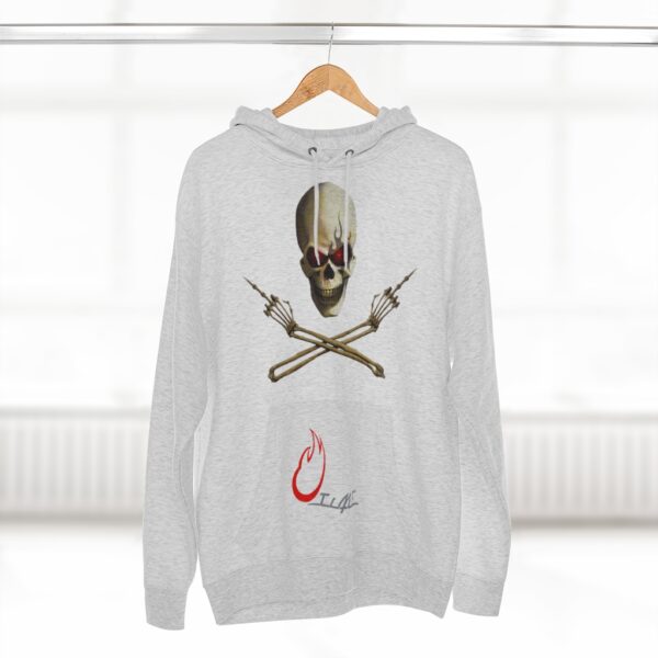 TimE / skull Flipp'n off / Pentagram, Premium Pullover Hoodie - Image 8
