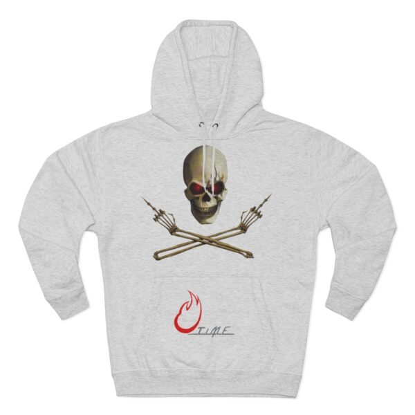 TimE / skull Flipp'n off / Pentagram, Premium Pullover Hoodie - Image 5
